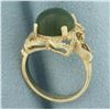 Image 3 : Jade Ring in 10k Yellow Gold