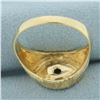Image 4 : Mens Diamond Evil Eye Ring in 14k Yellow Gold