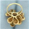 Image 4 : Citrine Flower Ring in 14k Yellow Gold