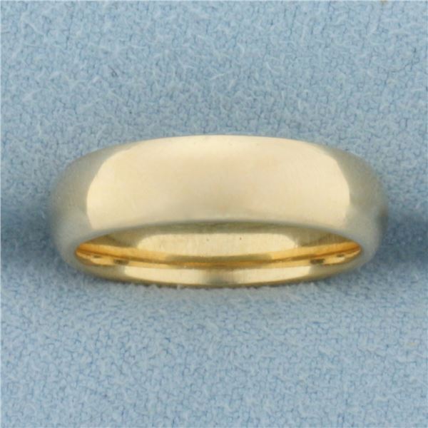 Half Dome 5mm Ladies Wedding Band Ring in 14k Yellow Gold