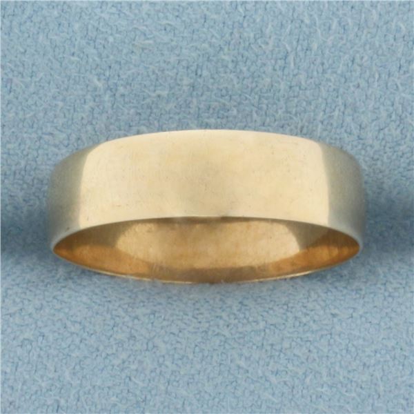 Mens 5.5mm Wedding Band Ring in 14k Yellow Gold