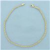 Image 1 : Rope Anklet in 10k Yellow Gold