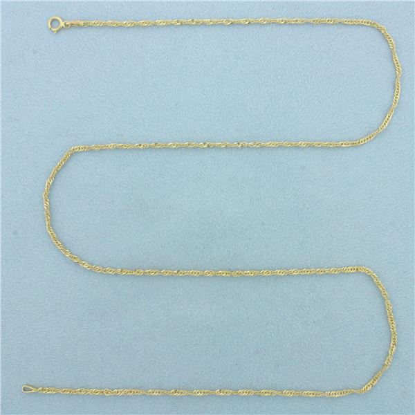 21 Inch Italian Prince of Wales Chain Link Necklace in 10k Yellow Gold