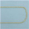 Image 2 : 21 Inch Italian Prince of Wales Chain Link Necklace in 10k Yellow Gold