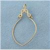 Image 1 : Charm Holder Pendant in 14k Yellow Gold