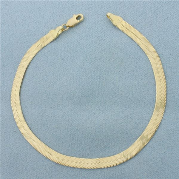 Herringbone Bracelet in 14k Yellow Gold