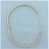 Image 3 : Etched Design Hinged Bangle Bracelet in 14k Yellow Gold