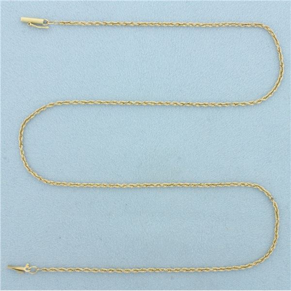 18 Inch Rope Chain in 14k Yellow Gold