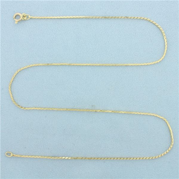 19 Inch Italian S-Link Chain Link Necklace in 14k Yellow Gold