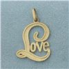 Image 1 : Love Pendant or Charm in 14k Yellow Gold