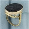 Image 3 : Intaglio Cameo Aphrodite Ring in 10k Yellow Gold