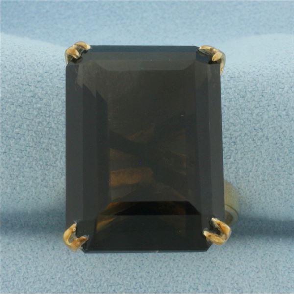 Smoky Topaz Statement Ring in 18k Yellow Gold