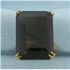 Image 1 : Smoky Topaz Statement Ring in 18k Yellow Gold