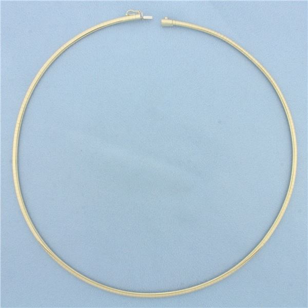3mm Omega Necklace in 14k Yellow Gold