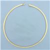 Image 1 : Italian 4mm Flat Omega Necklace in 14k Yellow Gold