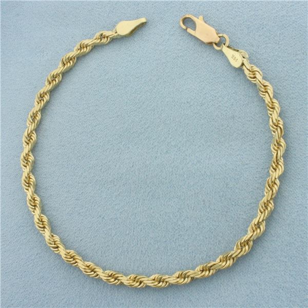 Rope Link Bracelet in 14k Yellow Gold