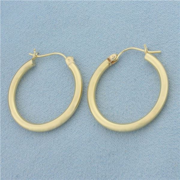 Tube Hoop Earrings in 14k Yellow Gold