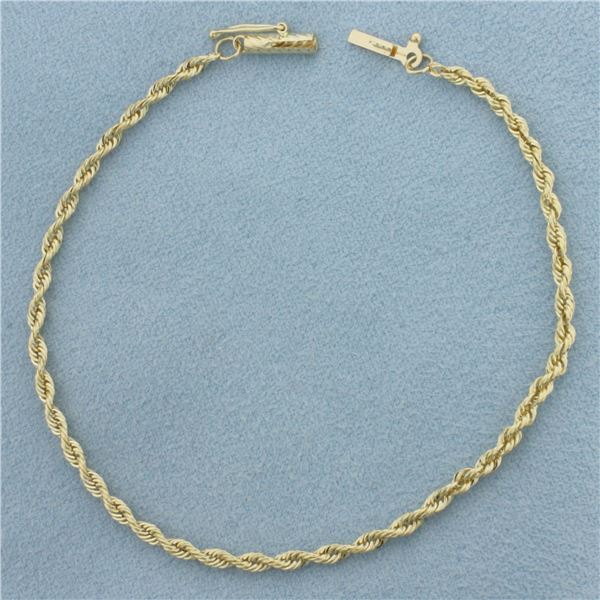 Rope Bracelet in 14k Yellow Gold