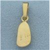 Image 2 : Sandal Pendant or Charm in 14k Yellow Gold