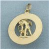 Image 2 : Ballroom Dancing Charm or Pendant in 14k Yellow Gold