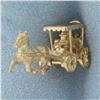 Image 3 : Mechanical Horse and Buggy Bermuda Charm in 14k Yellow Gold