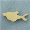 Image 2 : Dolphin Charm in 14k Yellow Gold