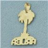 Image 2 : Aruba Palm Tree Pendant in 14k Yellow Gold