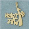 Image 2 : Number One #1 Irish Wife Pendant in 14k Yellow Gold