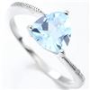 Image 1 : Blue Topaz and Diamond Ring in Sterling Silver
