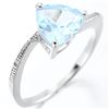 Image 2 : Blue Topaz and Diamond Ring in Sterling Silver