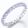 Image 1 : Tanzanite Eternity Stacking Band Ring in Sterling Silver