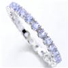 Image 2 : Tanzanite Eternity Stacking Band Ring in Sterling Silver