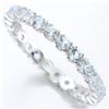 Image 1 : Sky Blue Topaz Eternity Stacking Band Ring in Sterling Silver