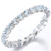 Image 2 : Sky Blue Topaz Eternity Stacking Band Ring in Sterling Silver