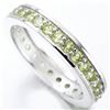 Image 1 : Peridot Eternity Stacking Band Ring in Sterling Silver