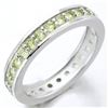 Image 2 : Peridot Eternity Stacking Band Ring in Sterling Silver