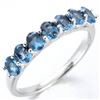 Image 2 : London Blue Topaz Stacking Band Ring in Sterling Silver