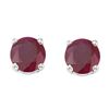 Image 1 : 5MM Round Ruby Earrings in Sterling Silver