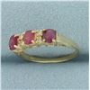 Image 2 : Ruby and Diamond Ring in 14K Yellow Gold