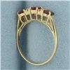 Image 3 : Ruby and Diamond Ring in 14K Yellow Gold