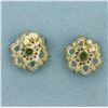Image 3 : Rainbow Color Topaz Earrings in 10K Yellow Gold