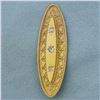 Image 1 : Antique Victorian Old Mine Cut Diamond Pendant in 15k Yellow Gold