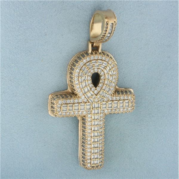 Large Ankh Pendant in 14K Yellow Gold