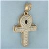 Image 1 : Large Ankh Pendant in 14K Yellow Gold