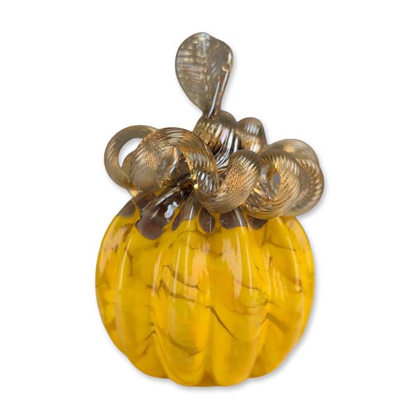Steven Lundberg (American 1953-2008) Glass Art Pumpkin