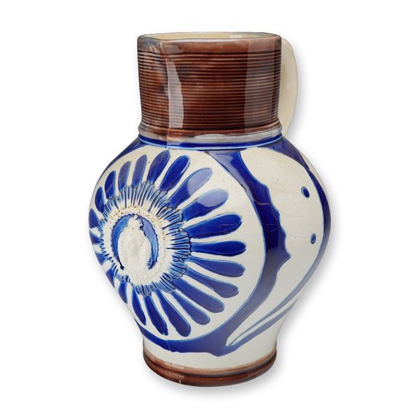 Wedgwood Westerwald-Style Salt-Glazed Stoneware Jug with Cameo