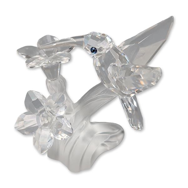Swarovski Silver Crystal Figurine, Hummingbird