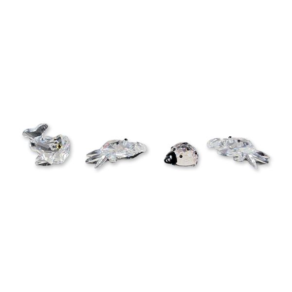 4pc Swarovski Silver Crystal Animal Figurines Collection