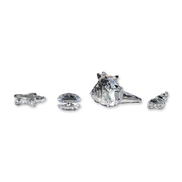 4pc Swarovski Silver Crystal Marine Figurines