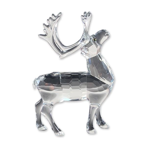 Swarovski Silver Crystal Reindeer Figurine